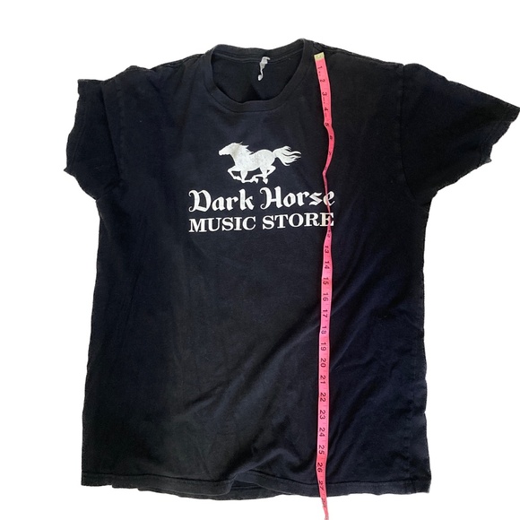 Dark Horse Music Store T-Shirt by Next Level Apparel, Men's XL, Black x White - Picture 5 of 6